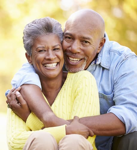 Smiling mature couple